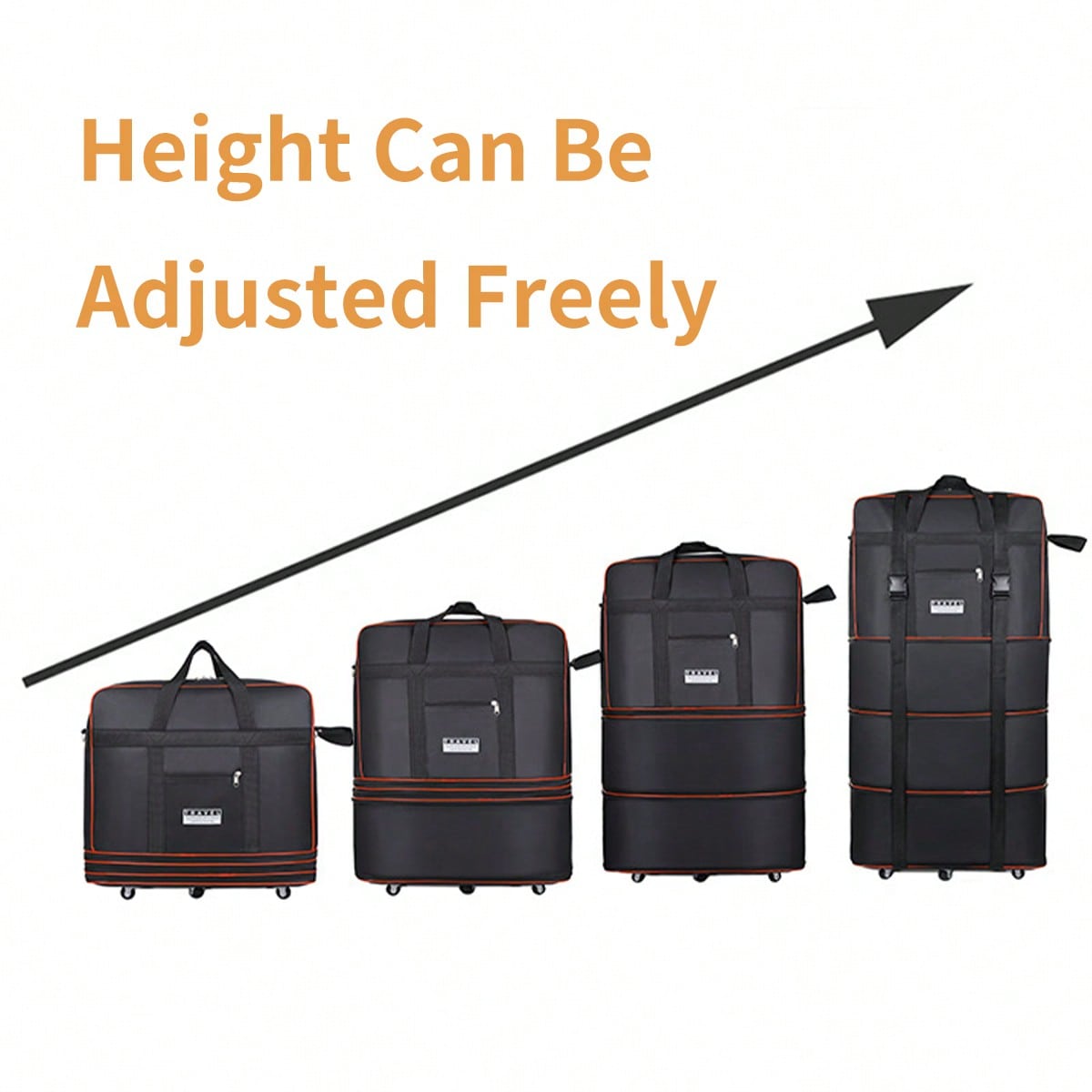 Black Collapsible Rolling Trav - Foldable Rolling Luggage Bag ulasan dan harga