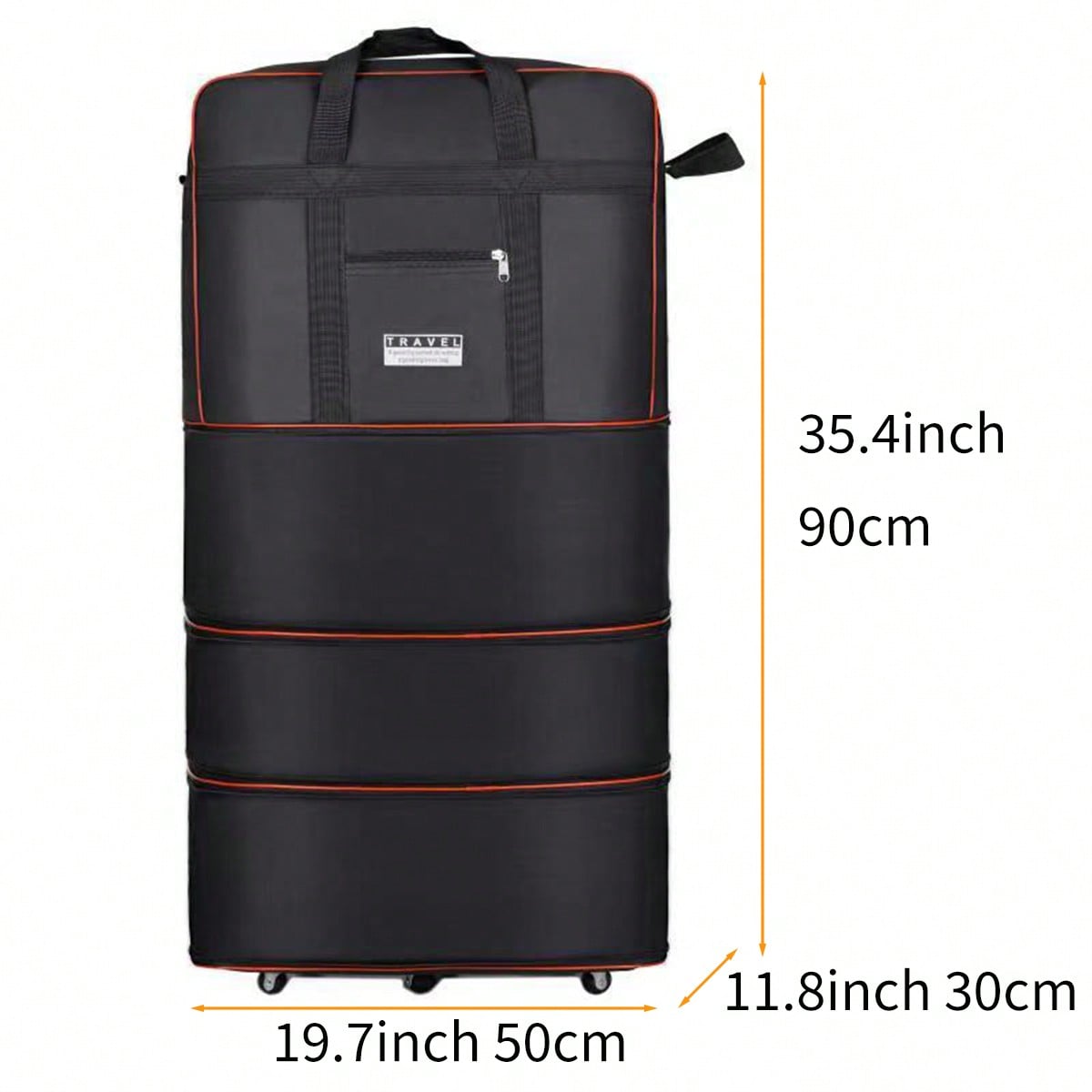 Black Collapsible Rolling Trav - Foldable Rolling Luggage Bag ulasan dan harga