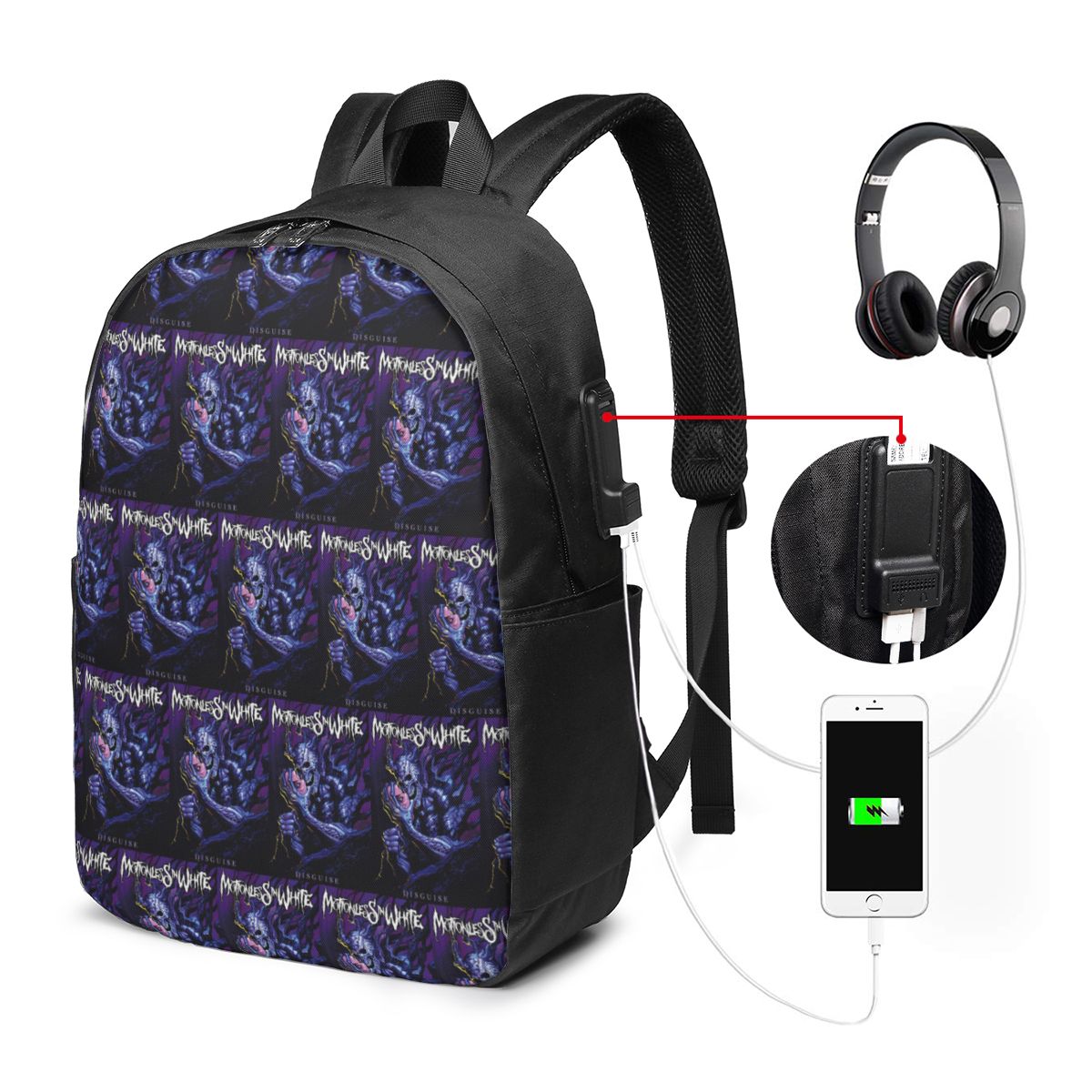 Motionless In White Backpack T - Travel Bags ulasan dan harga