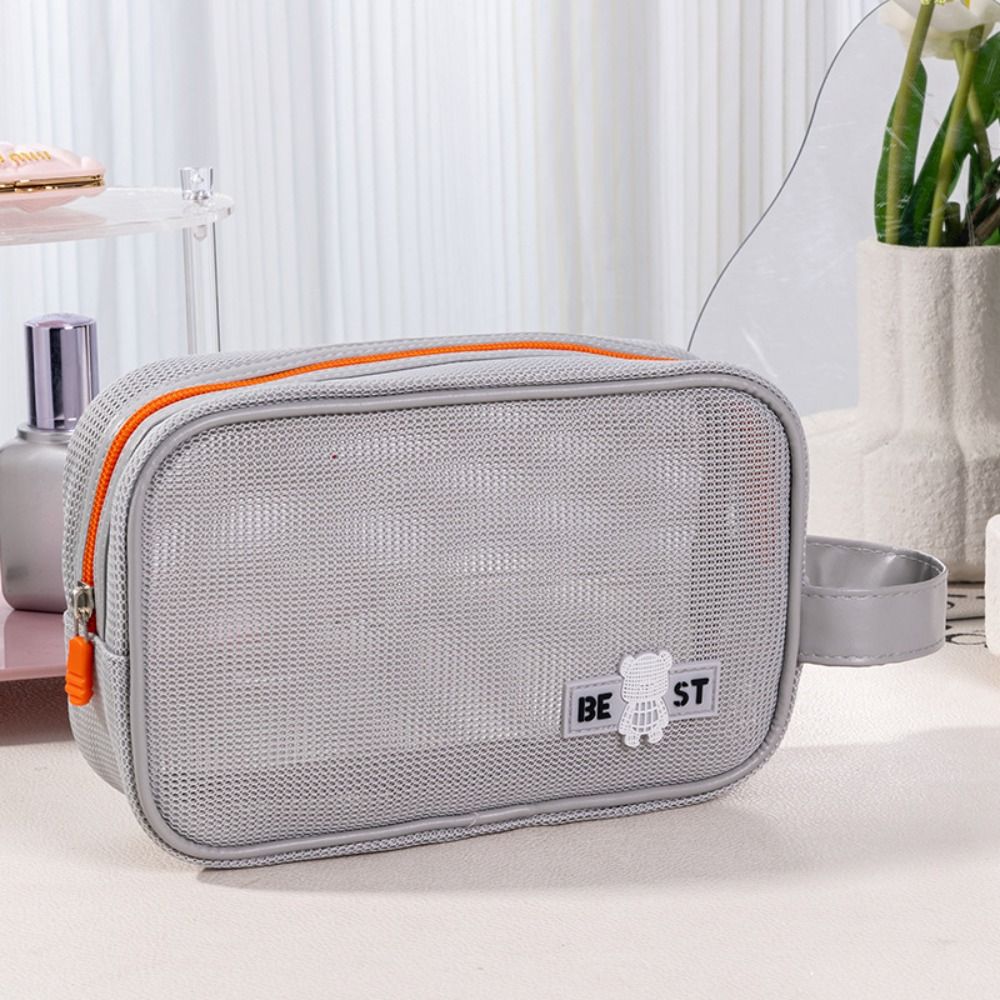 Durable Mesh Makeup Bag With H - Cosmetic Bags ulasan dan harga