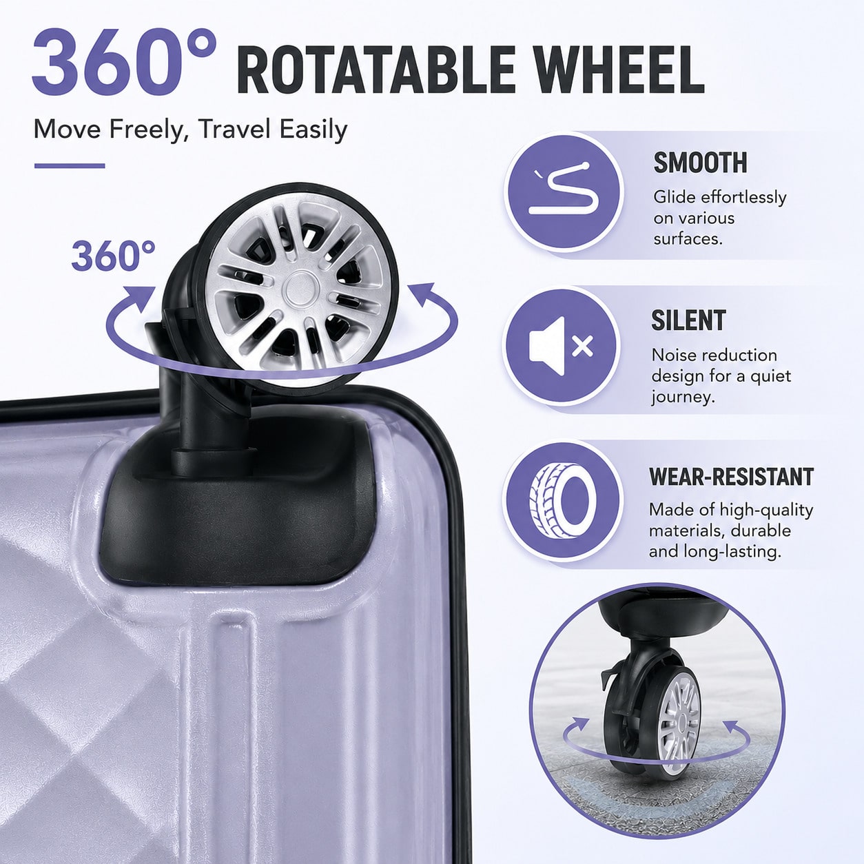 2PCS Carry On Luggage Set, 20  - Cabin Size Lightweight Travel Trolley ulasan dan harga