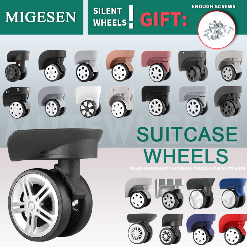 1 Pair of Universal Luggage Wh - Silent Replacement Luggage Wheels ulasan dan harga