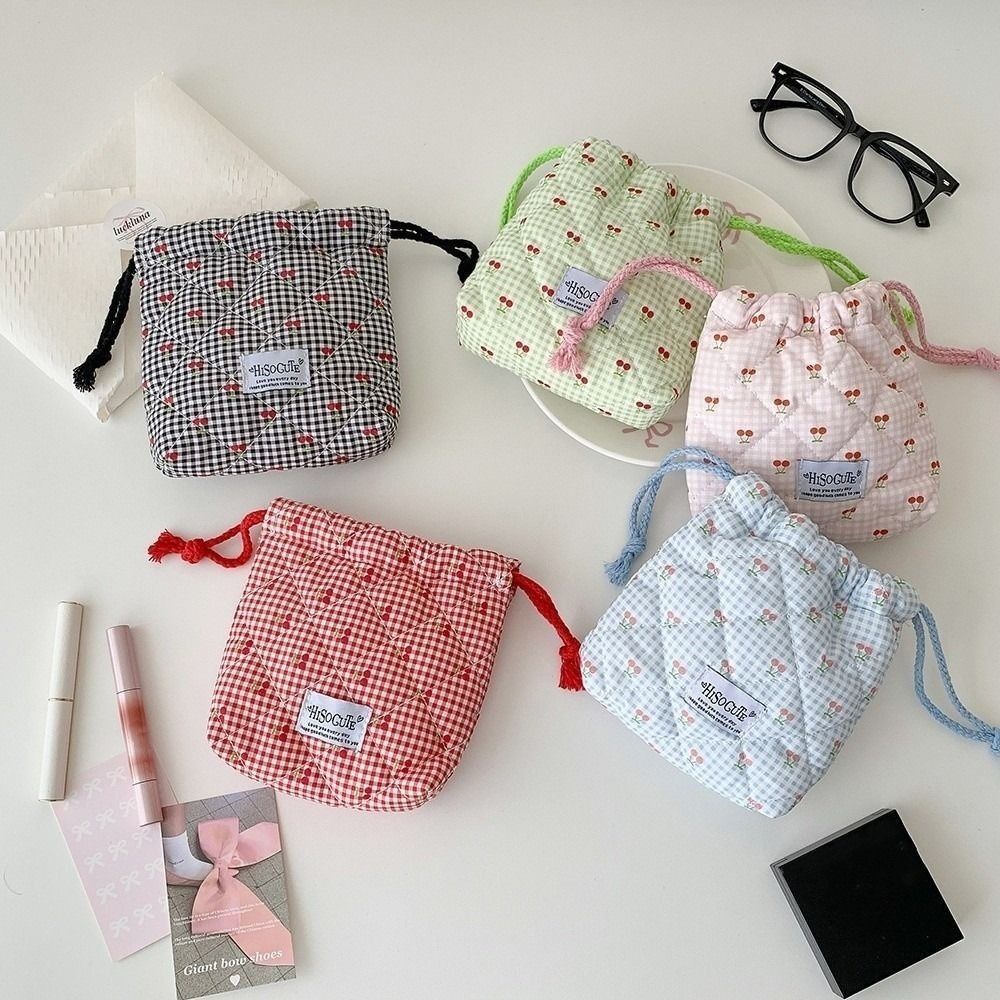 New Cherry Drawstring Pouch Mu - Cosmetic Bags ulasan dan harga