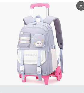 kids School Rolling backpack F - Foldable Rolling Luggage Bag ulasan dan harga