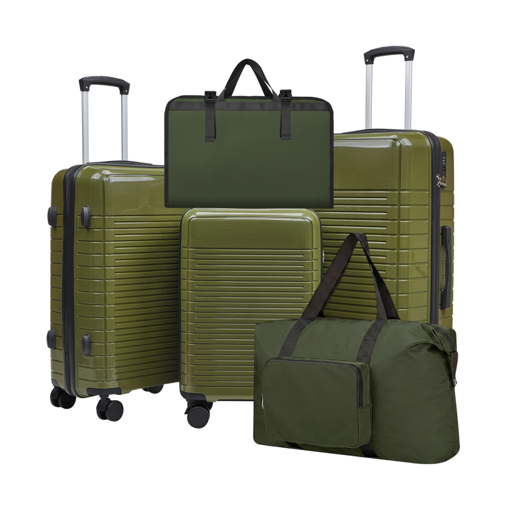 5 Piece PP Hard Shell Luggage  - Spinner Wheel Rolling Suitcase 20 Inch ulasan dan harga