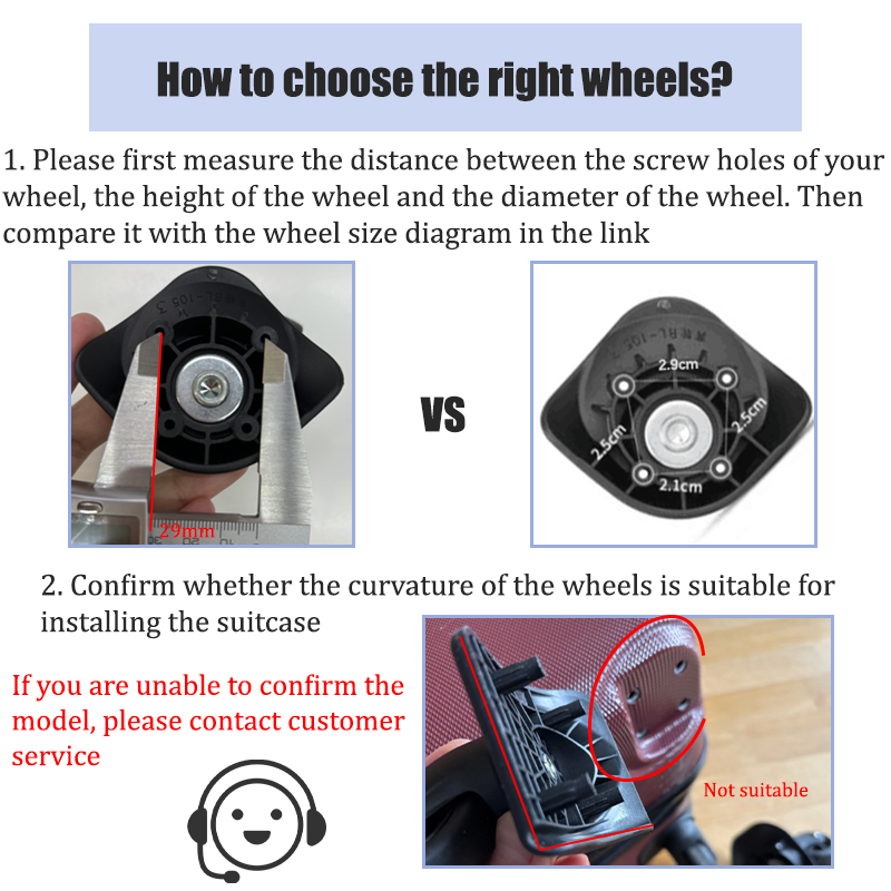 For W023 Luggage Wheel Repair  - Silent Replacement Luggage Wheels ulasan dan harga