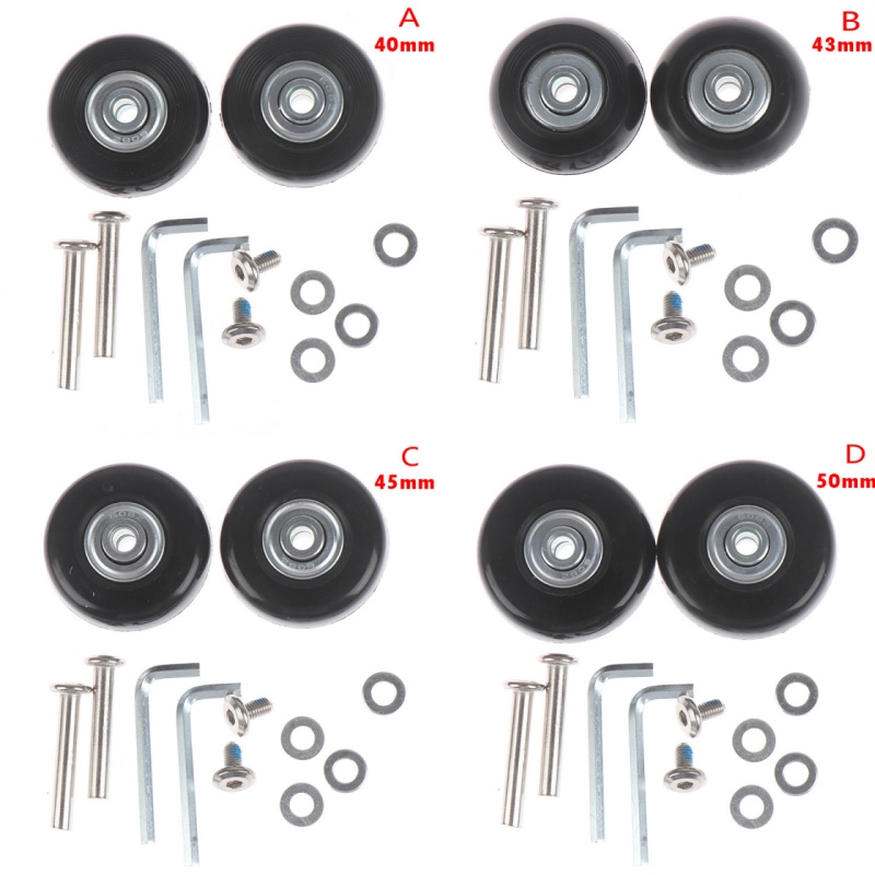 1Set OD 40-54mm Suitcase Parts - Silent Replacement Luggage Wheels ulasan dan harga
