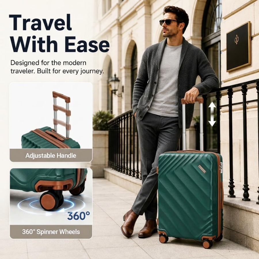 5-Piece Hard Shell Expandable  - Expandable Hard Shell Luggage Set ulasan dan harga
