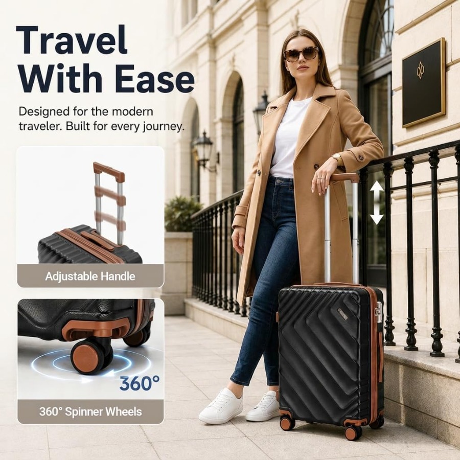 6-Piece Hard Shell Expandable  - Expandable Hard Shell Luggage Set ulasan dan harga