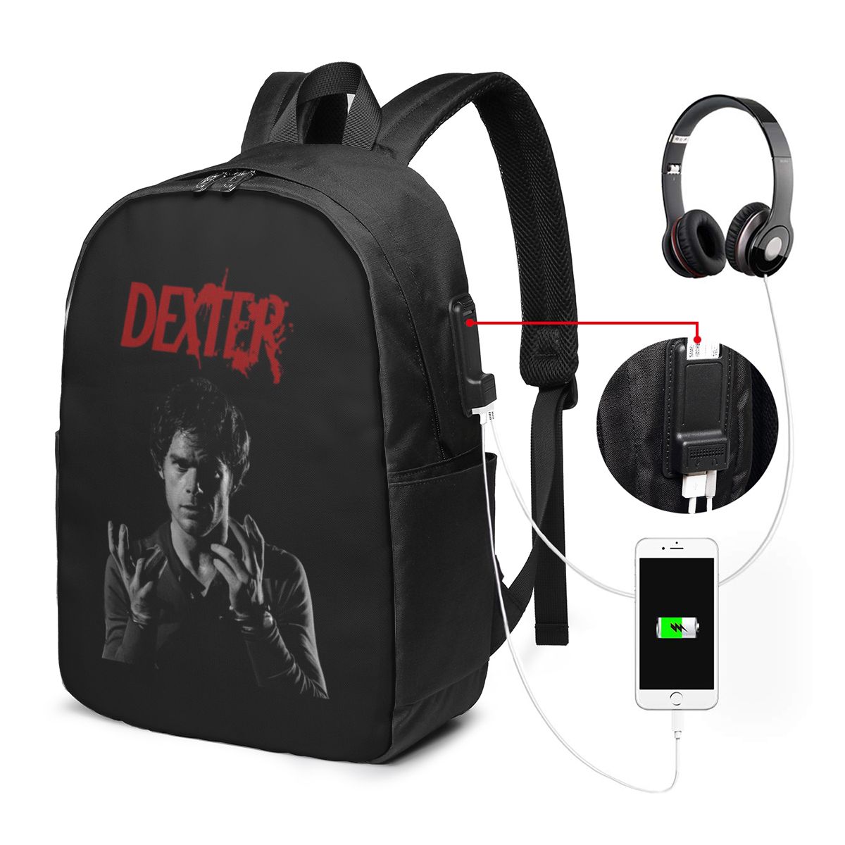 Movie Dexter Morgan Backpack T - Travel Bags ulasan dan harga