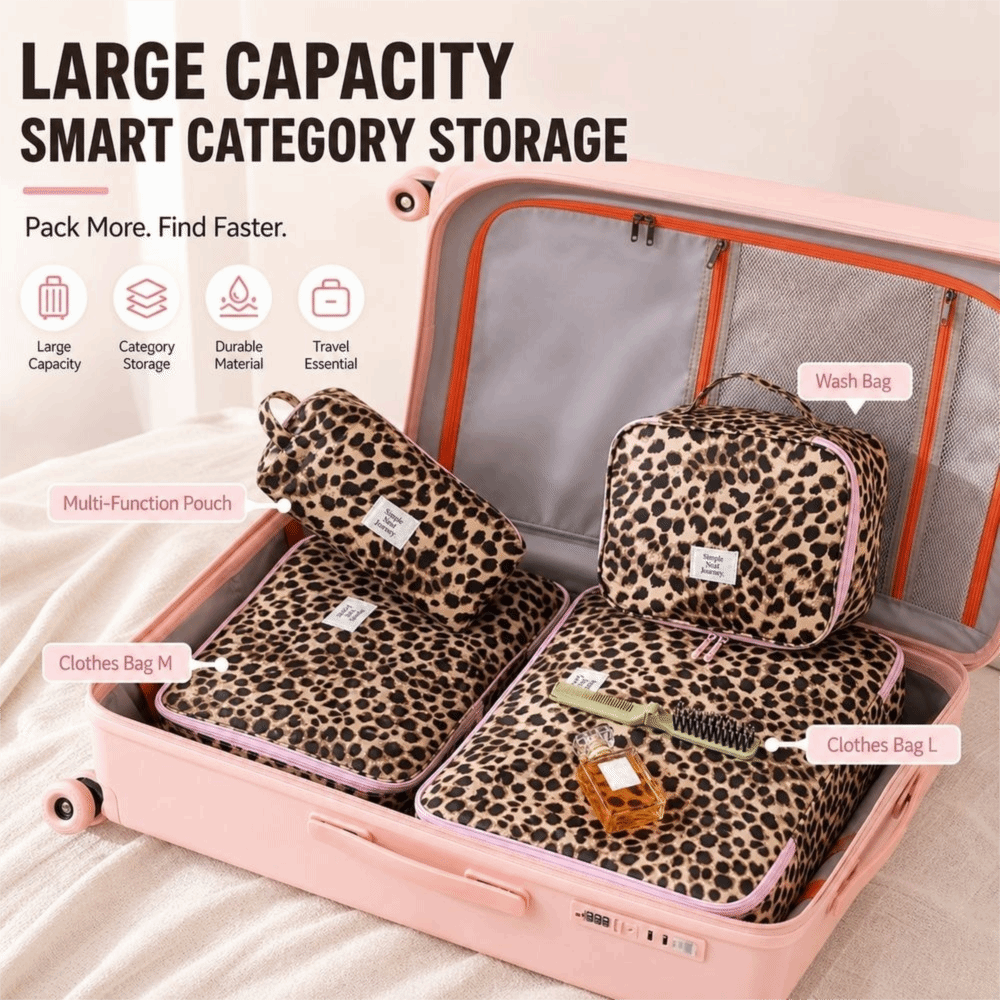 Waterproof Leopard Makeup Bag  - Cosmetic Bags ulasan dan harga