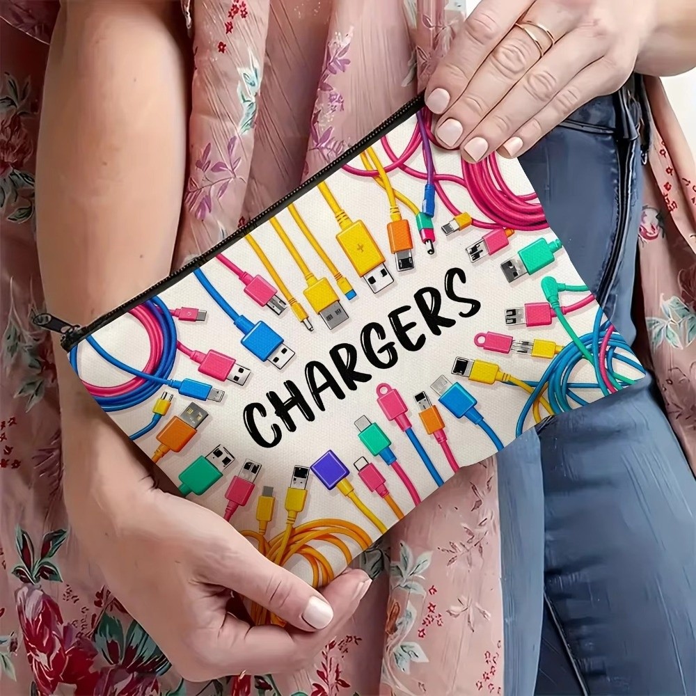 New Canvas Charger Storage Pou - Cosmetic Bags ulasan dan harga